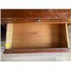 Image 4 : Solid Wood Decorative 5 Drawer Desk With Shelf - 2 Pieces