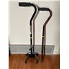 Image 1 : Set Of Adjustable Canes - 1 Quad Cane & 1 Regular With Foam Handles