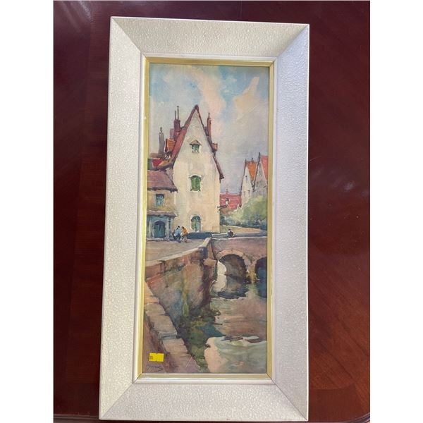 Wall Art A3667 Town Theme In Decorative Frame 12Lx23.5H