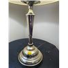 Image 2 : Vintage Retro Table Lamp With Material Shade 26H