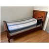Image 1 : Solid Wood Hand Crafted Single Sleigh Bed With Med Pro Lift Assist 40.5Lx83Dx47H