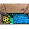 Image 2 : Outdoor Wooden Storage Box - Contents Included 35Lx17Dx21H