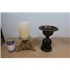 Image 1 : LOT DE 2 OBJETS DÉCORATIFS EN MÉTAL ASSORTIS