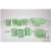 Image 1 : Tray lot of FireKing "Jadeite glass ware including five cup mixing bowl with handling and pouring sp