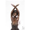 Image 2 : Bronze ballet dancer on black marble plinth, 22 1/2" in height including base