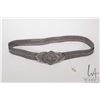 Image 1 : Vintage woven silver belt with floral motif buckle 34"