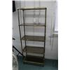 Image 1 : Five tier brass coloured and glass etagere, 72" H X 29" X 15" D