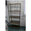 Image 1 : Five tier brass coloured and glass etagere, 72" H X 29" X 15" D