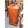 Image 1 : Antique Victorian mahogany single door, two station commode, 29" H X 15" W X 15" D