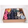 Image 1 : Twenty eight spools of mercerized cotton thread, various colours