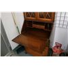 Image 2 : Mid 20th century drop front secretaire with fitted interior, three drawer base and double glazed top