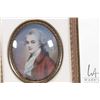 Image 2 : Antique hand painted miniature of a young gentleman on ivory with domed glass, in square 3 1/2" X 3"