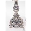 Image 2 : Pair of antique Russian 840 silver candlesticks with removable drip trays ( 1100 g) circa 1890, each
