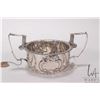 Image 2 : Antique George III double handled repousse sterling silver sugar bowl circa 1818 (279 g) 4 1/2" in d