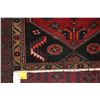 Image 2 : 100% hand made Iranian wool carpet "Zanjan" with center medallion, red background, and highlights of