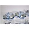 Image 2 : Selection of vintage and antique blue glass with sterling silver overlay including two covered three