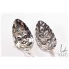 Image 2 : Two antique sterling silver berry spoons, each with London 1803 hallmarks (70 g) & (67 g)