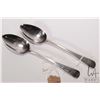 Image 1 : Pair of antique Georgian sterling silver spoons, London 1800 hallmarks, (115 g)