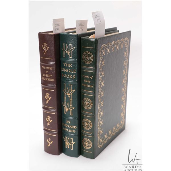 Three leather bound edition of "Masterpieces of American Literature Collector's Edition", published 