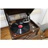 Image 2 : The Gramophone Company " His Masters Voice' 78 RPM tabletop gramophone with album of records, workin