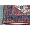 Image 2 : 100% hand made Iranian wool carpet "Tabriz" with center medallion, bright red background and vibrant