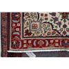 Image 2 : 100% hand made Iranian wool carpet "Tabriz" with center medallion, cream background, overall floral 