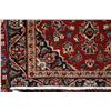 Image 2 : 100% hand made Iranian wool carpet "Kashan" with center medallion, red background, floral design and