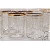 Image 2 : Selection of vintage Barlett Collins "Golden Grap glassware including set of four etched serving bow