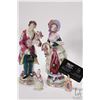 Image 2 : Selection of china figurines including a lady and gentleman both figures 9 1/2", a courting couple, 