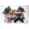 Image 1 : Selection of clamping tools including a No. 57 Record wood vise, assorted 90 degree clamping corners