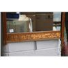 Image 2 : Danish teak mirror with hand hammered copper accents, 43" X 17 3/4" overall dimensions. NOTE: This L