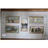 Image 8 : Selection of framed and unframed vintage collectible cigarette cards including trains, ships, milita