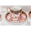 Image 2 : Eight Royal Crown Derby Crossed swords 2649 demi tasses with saucers, dated 1904-1906, an 8" footed 
