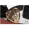 Image 2 : Gucci brown leather belt with heart crest buckle, note: two non-original holes, see photes, Gucci wa