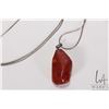 Image 2 : Amber pendant on 30" chain marked .925