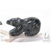 Image 2 : Inuit sculpture on caribou antler with soapstone carved bear head, full bear and seal, artist signed