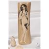 Image 3 : Vintage marine ivory scrimshaw "Botticelli Venus" by artist B. Garanowski 5 1/2", two hand carved ma