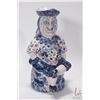 Image 2 : Early French Faience glazed earthenware figure character jug, circa late 1700- early 1800, 10" in he