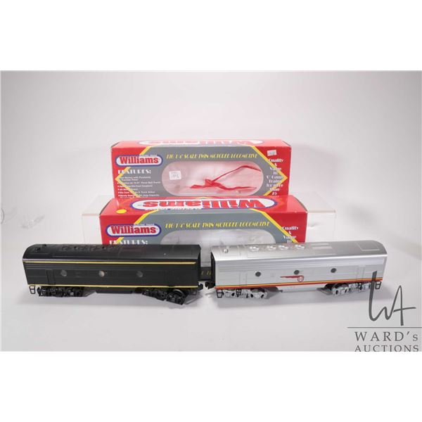 Two boxed Williams O scale trains including Sante Fe F7-120B dummy no. 19 and no. 1203 dummy no. 528