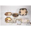 Image 1 : Selection of vintage and antique porcelain collectibles including 7" hand painted double handled Nip