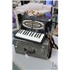 Image 1 : Italian made Kentone small sized accordion with hard case