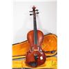 Image 2 : Violin marked " Copy of Stradivarus" Made in German 20 1/2", includes bow and fitted hard case