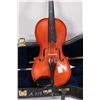 Image 3 : Violin with interior label marked "Karl Nurmberger, Bohemia" 18" with bow and fitted hard case
