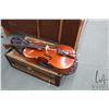 Image 1 : Cello marked with interior label marked Stradivarius Copy, made in Germany with two bows and soft ca