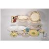 Image 1 : Two tray lots of collectibles including three pieces of Grinley Ludlow tableware, a Crown Devon "Joh