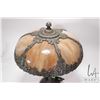 Image 2 : Cast and slag glass table lamp, 21" in height