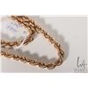 Image 2 : 14kt yellow gold, 24" twisted rope necklace