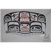 Image 3 : Two pieces of art work including unframed Haida print "Design detal from the 19th century Tsimshain 