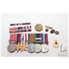 Image 1 : Selection of military medals & ribbons including Meritorious Service, the 1939-1945 star, the France