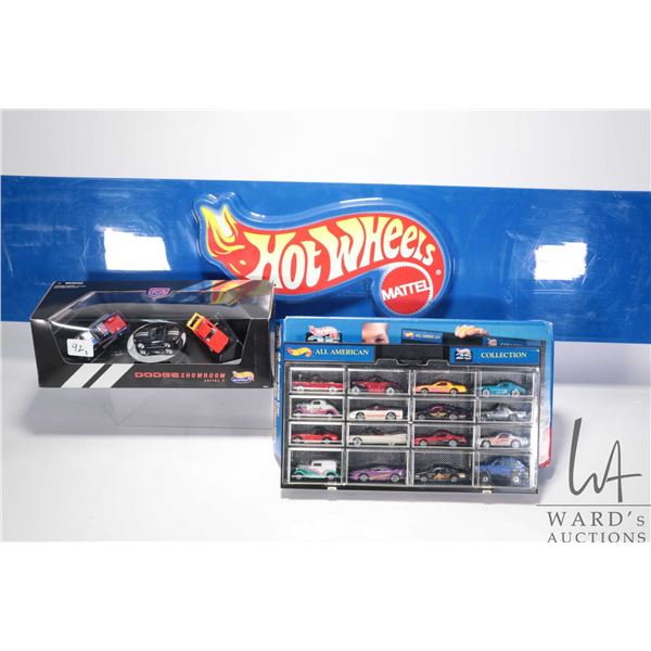 Selection of Hot Wheels cars including 25th Anniversary All-American Car Showcase Collection in orig